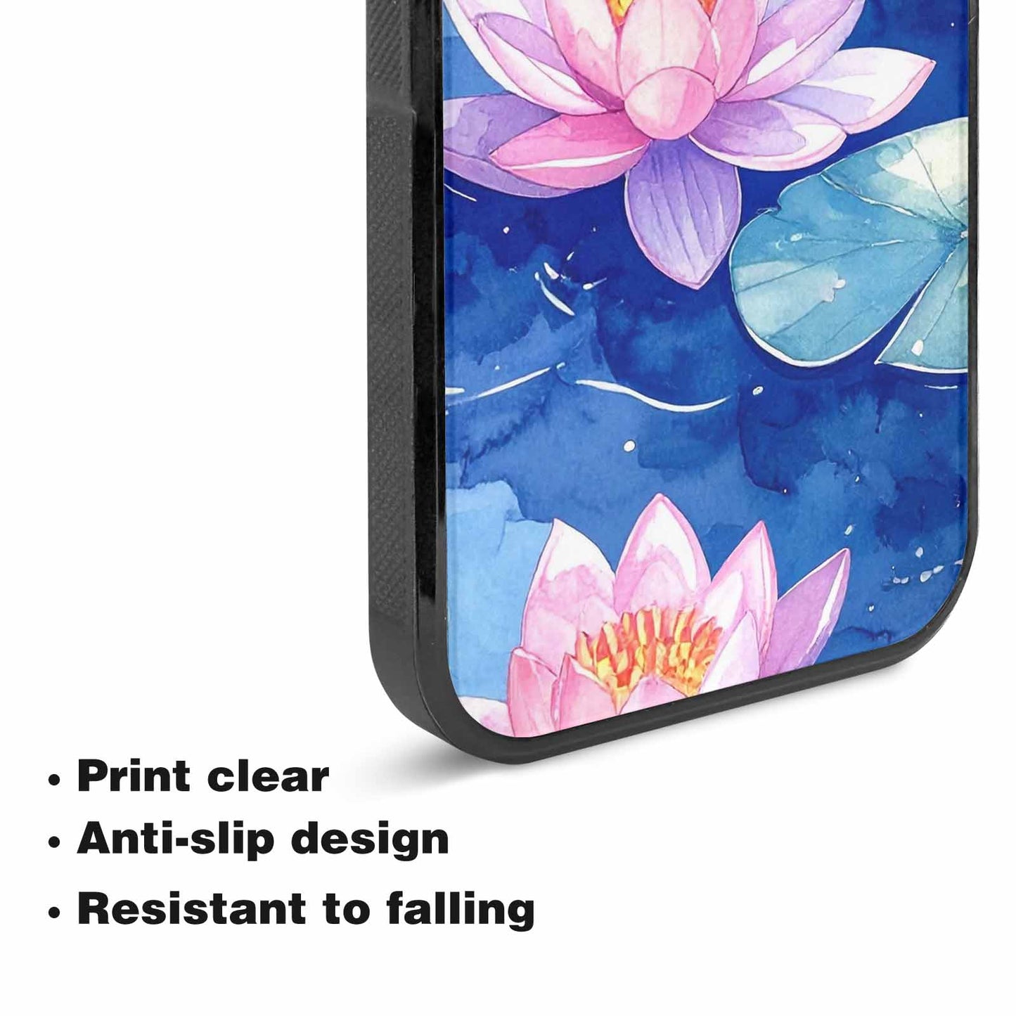 iPhone 15 Plus Case — Monet Water Lilies Painting Pattern, Custom Made Phone Cover
