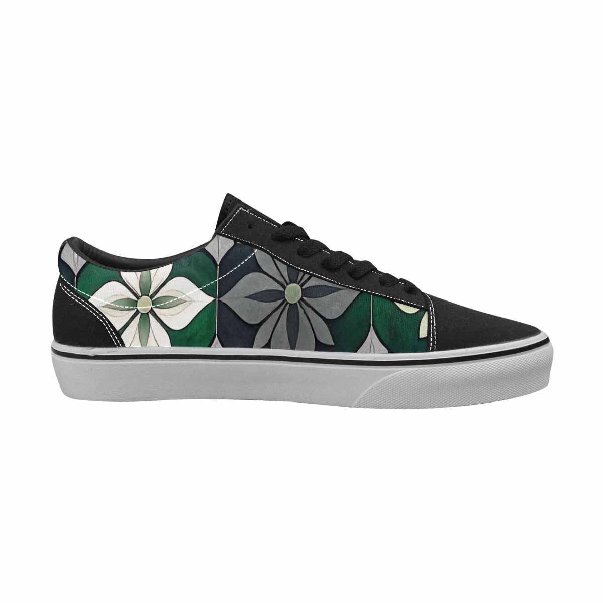 WOMEN'S Aromantic Flag Color Canvas Lace-Up Surreal Shoes