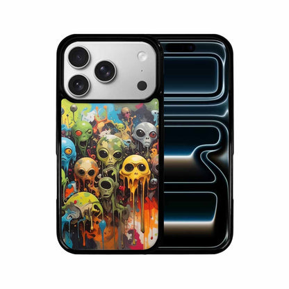 iPhone 17 Pro Case — Aliens Camomelting Aliens Patt Alien Scifi, Unique Phone Case Design