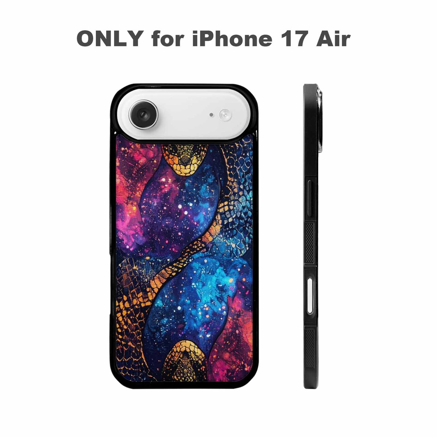 iPhone 17 Air Case — Snake Print Galaxy Seamless Pattern Animal, Custom Phone Case