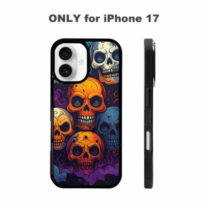iPhone 17 Case — Halloween Horror Repeat Lots Gothic Skulls, Original Design Phone Case