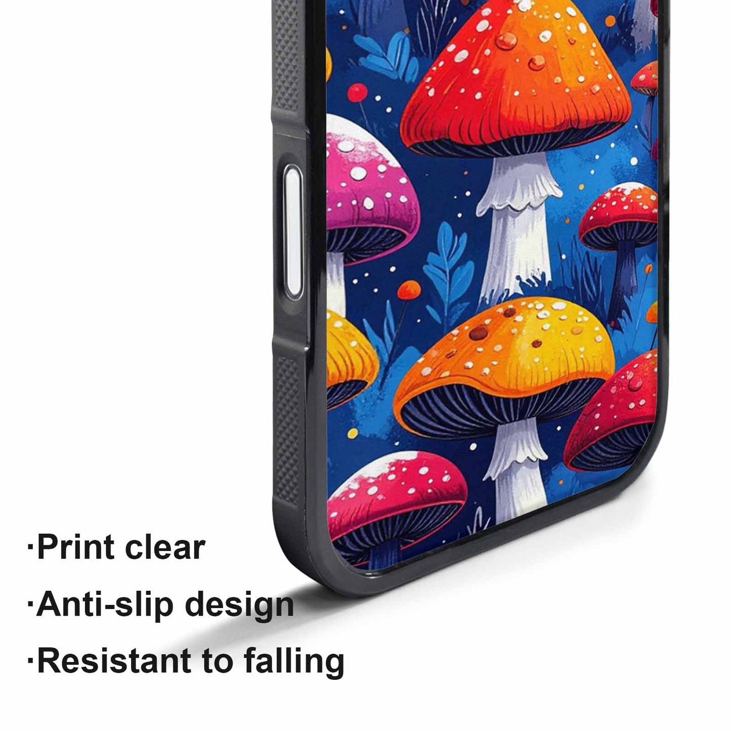 iPhone 17 Pro Case — Vivid Winter Mushroom Seamless Cartoon Cute, Custom Printed Phone Case