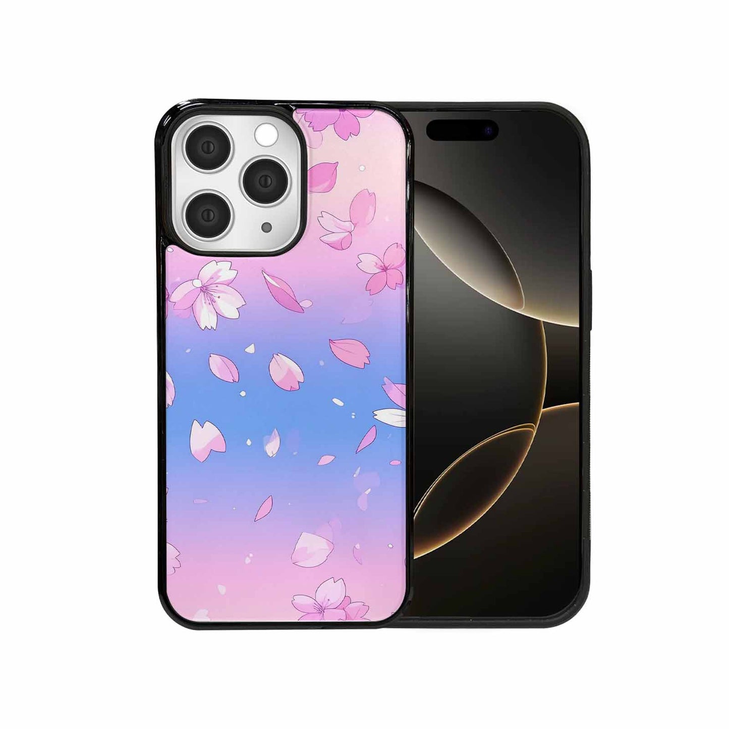 iPhone 15 Pro Max Case — Anime Cherry Blossom Custom, Custom Art Phone Cover