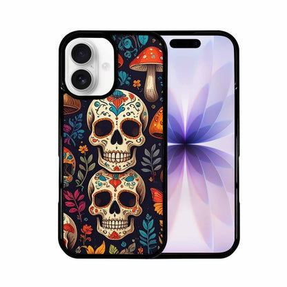 iPhone 17 Case — Mushrooms And Skulls Gothic Skulls, Custom Phone Case