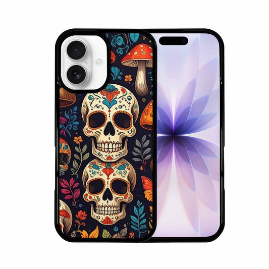 iPhone 17 Case — Mushrooms And Skulls Gothic Skulls, Custom Phone Case