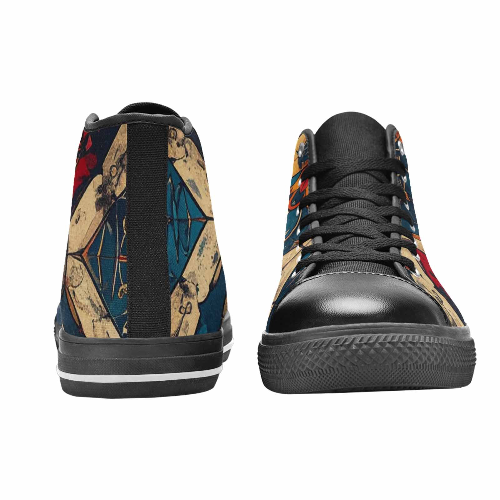 WOMEN'S Old School Tattoo High Top Canvas Surreal Custom Shoes