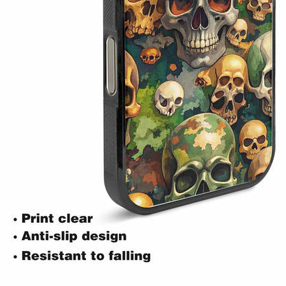 iPhone 15 Pro Max Case — Skulls Camoskulls Pattern Hu Avd, Custom Print Case Cover