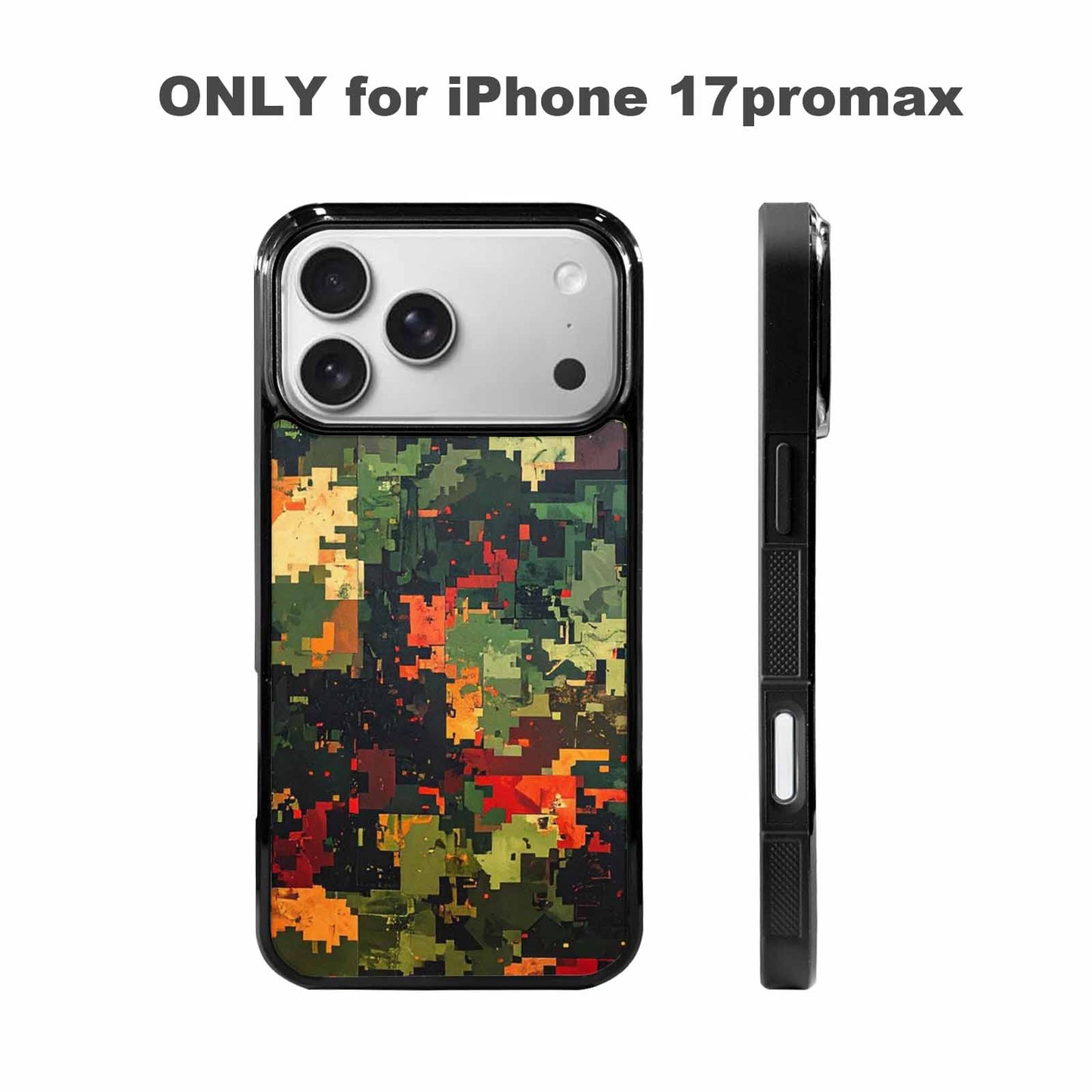 iPhone 17 Pro Max Case — Small Military Camouflage Blotch Camo, Customized Protective Case