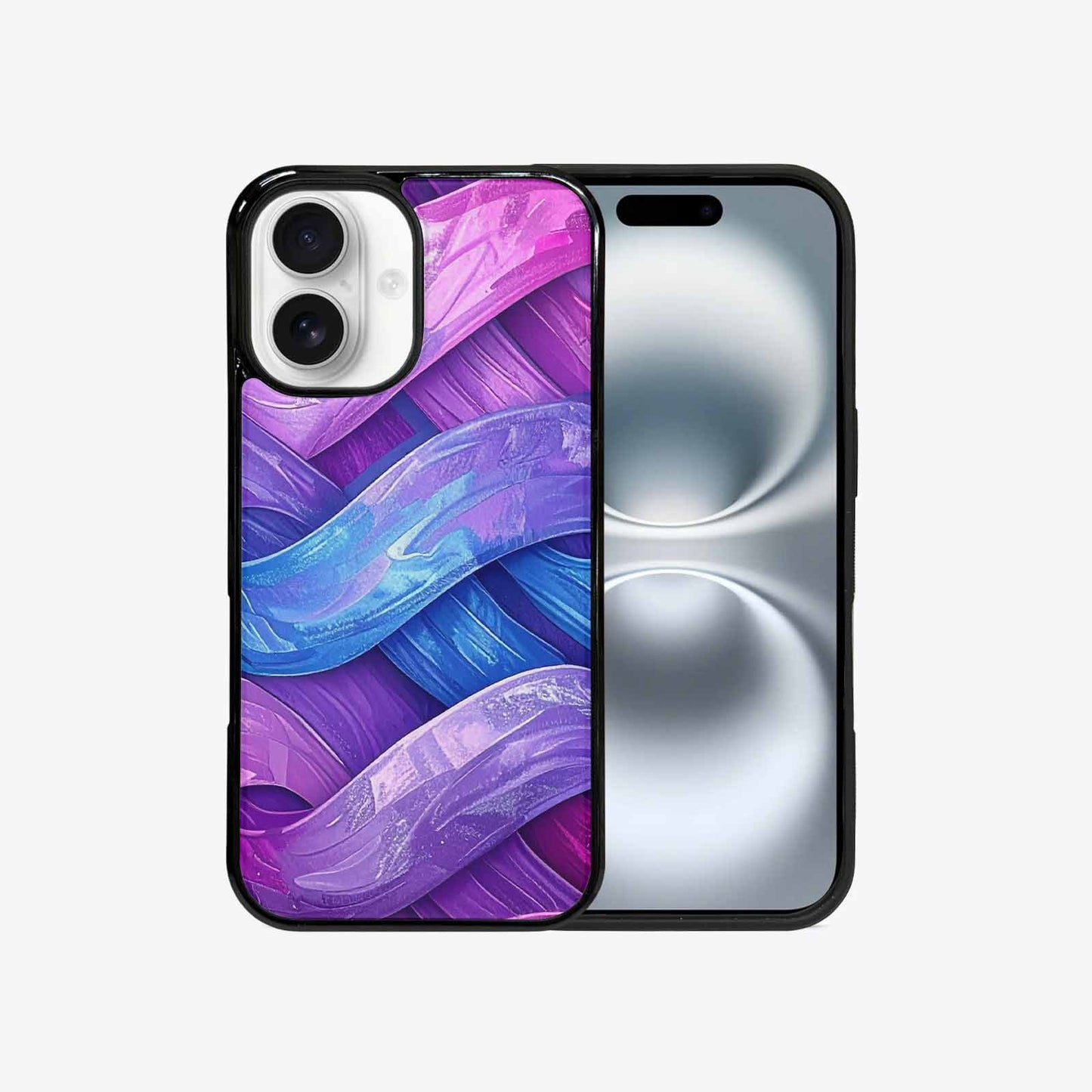iPhone 16 Case — Bisexual Flag Color Theme Small Rainbow, Custom Print Case Cover