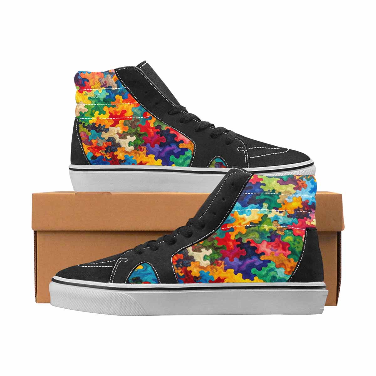 WOMEN'S Camo Full Color High Top Canvas Boutique Grunge Custom Shoes
