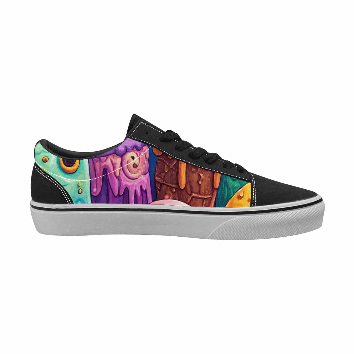 WOMEN'S Melting Ice Cream Monster Lace-Up Canvas Dreamcore Shoes