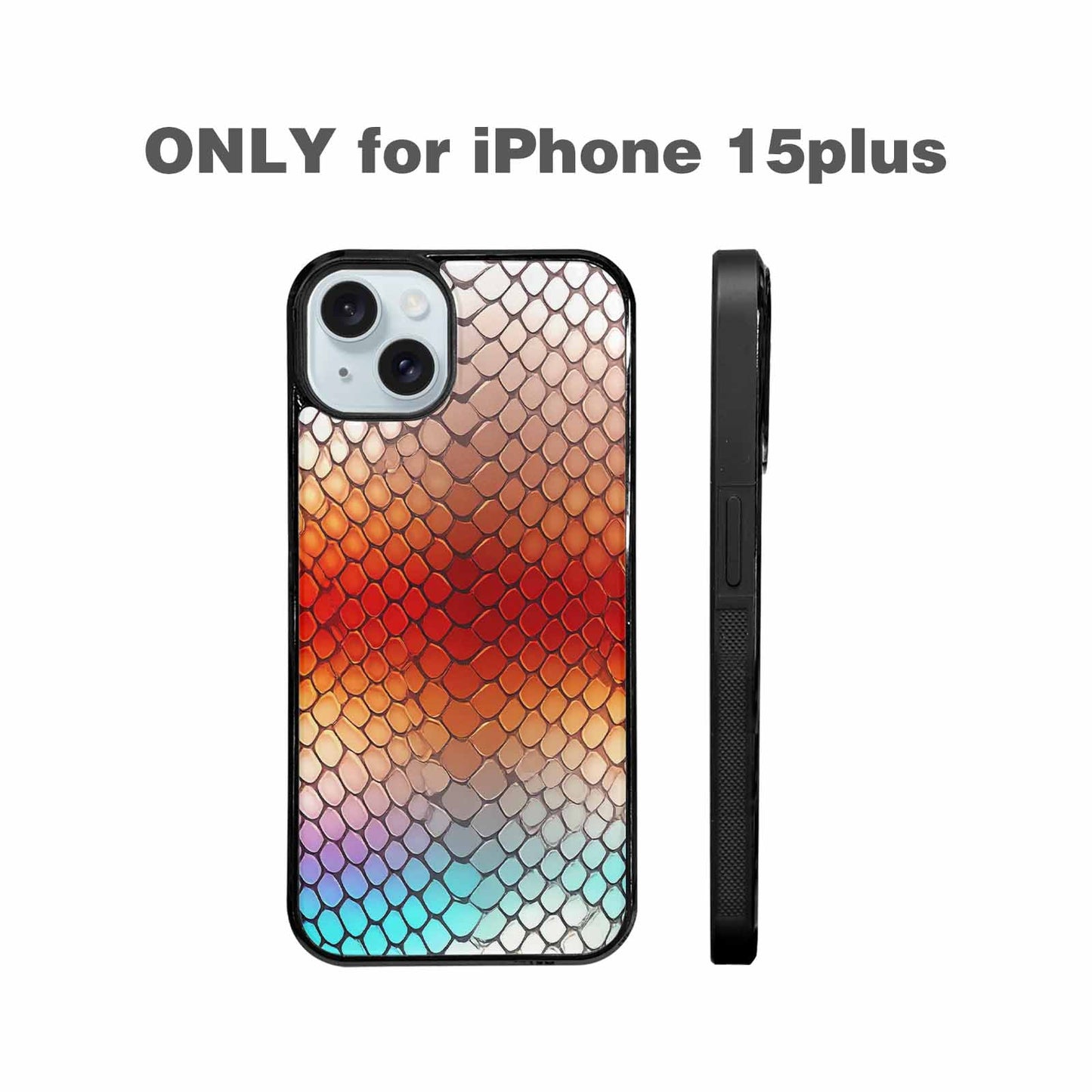 iPhone 15 Plus Case — Dark Snake Print Custom, Personalized Phone Case