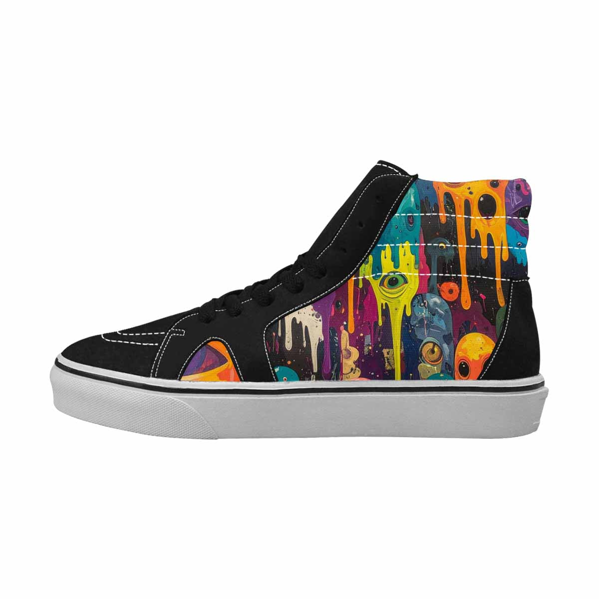 MEN'S Aliens  Camo Melting High Top Canvas Y2K Shoes