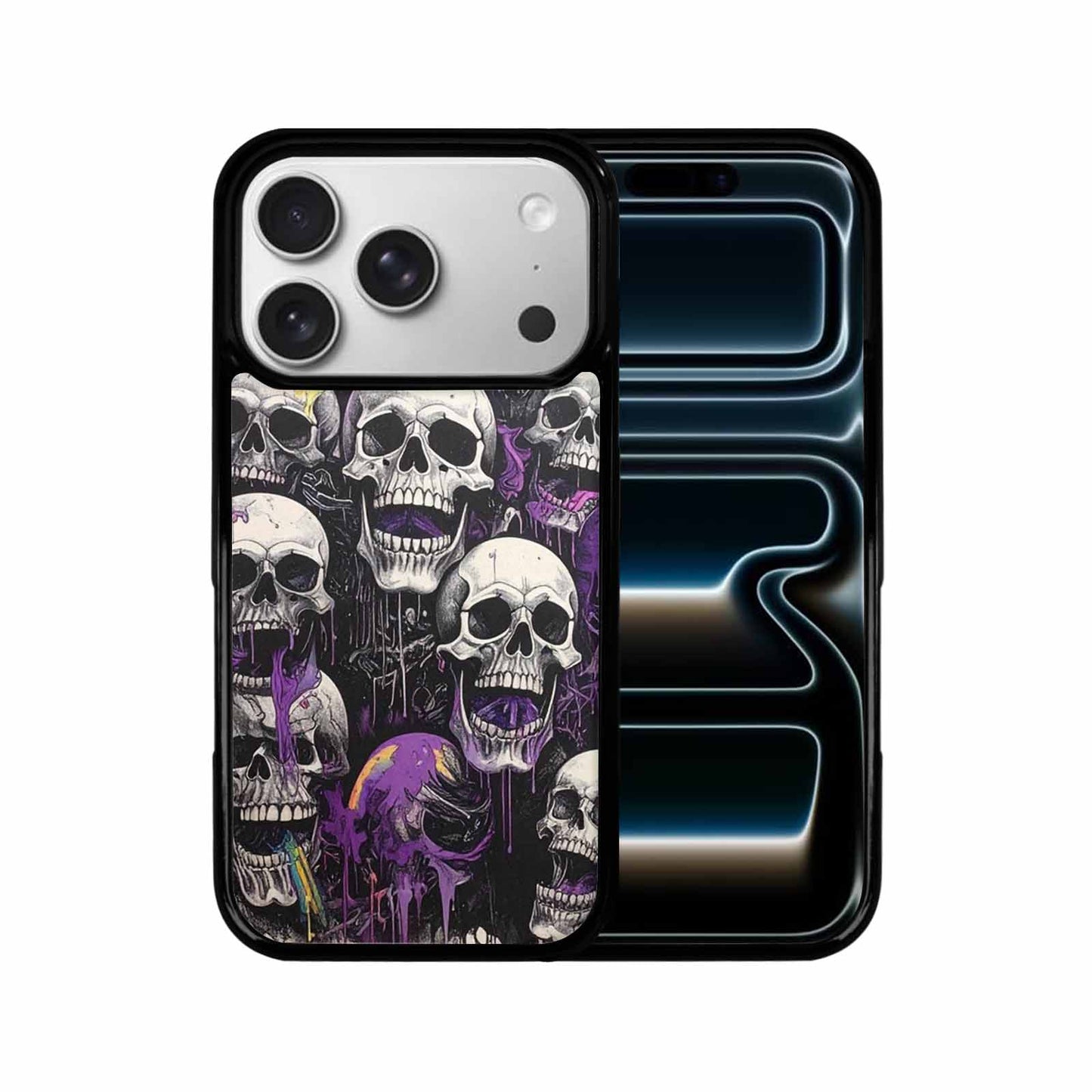 iPhone 17 Pro Case — Black Purple Ink Rainbow From Gothic, Unique Phone Case Design