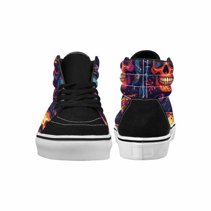 WOMEN'S Snake Skulls Print High Top Canvas Y2K Sneakers
