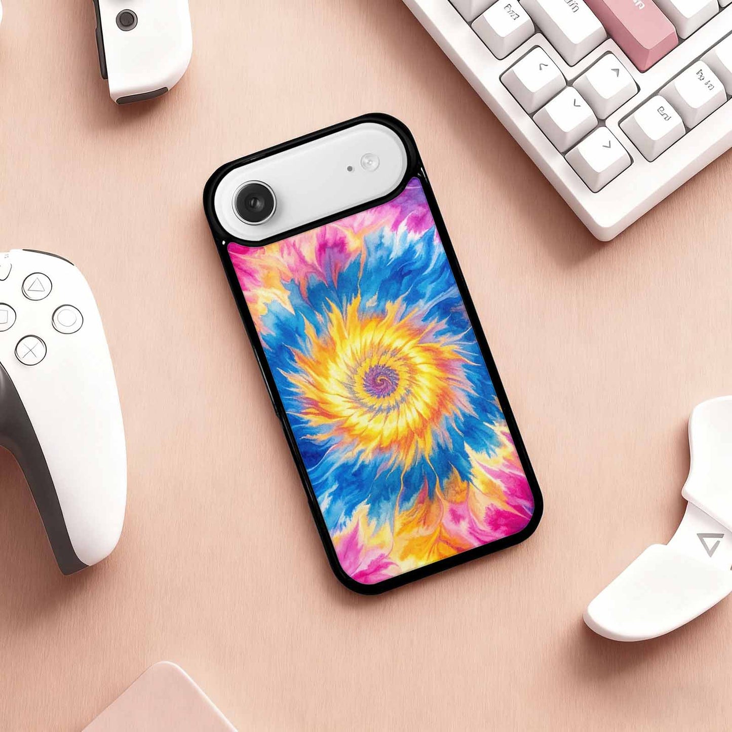 iPhone 17 Air Case — Small Tie Dye Swirl Pattern Tie, Custom Phone Case