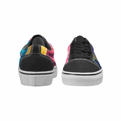 WOMEN'S Melting Ice Cream Monster Lace-Up Canvas Neon Fantasy Custom Shoes