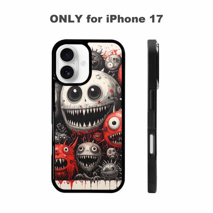 iPhone 17 Case — Black &amp; Red Ink Original Art, Custom Art Phone Cover
