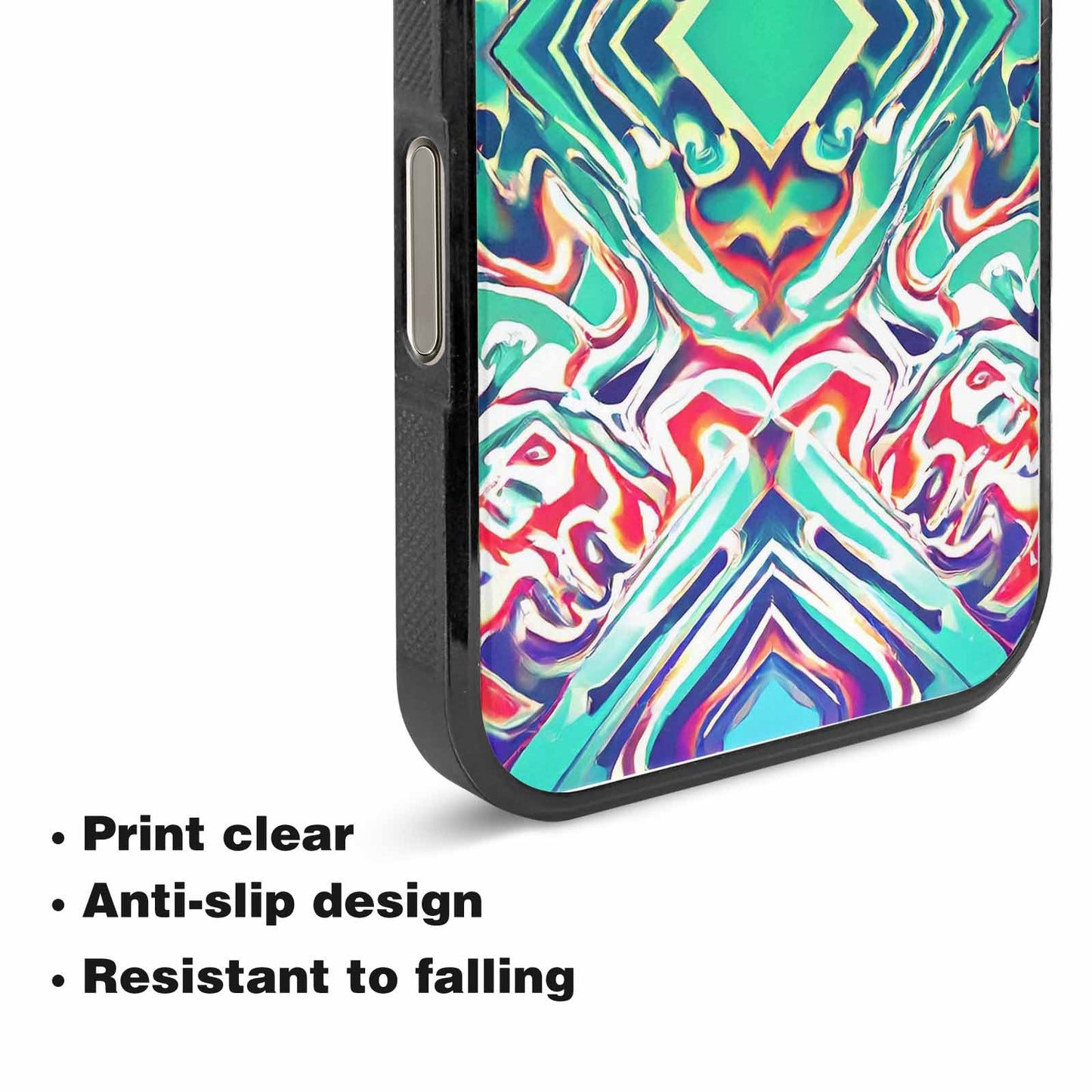 iPhone 15 Pro Max Case — Holographic Tribal Blaze, Custom Print Case Cover
