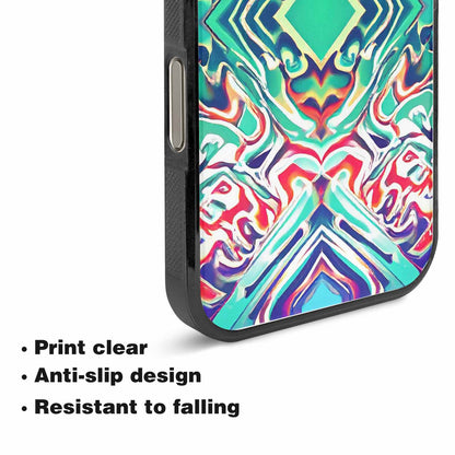 iPhone 15 Pro Max Case — Holographic Tribal Blaze, Custom Print Case Cover