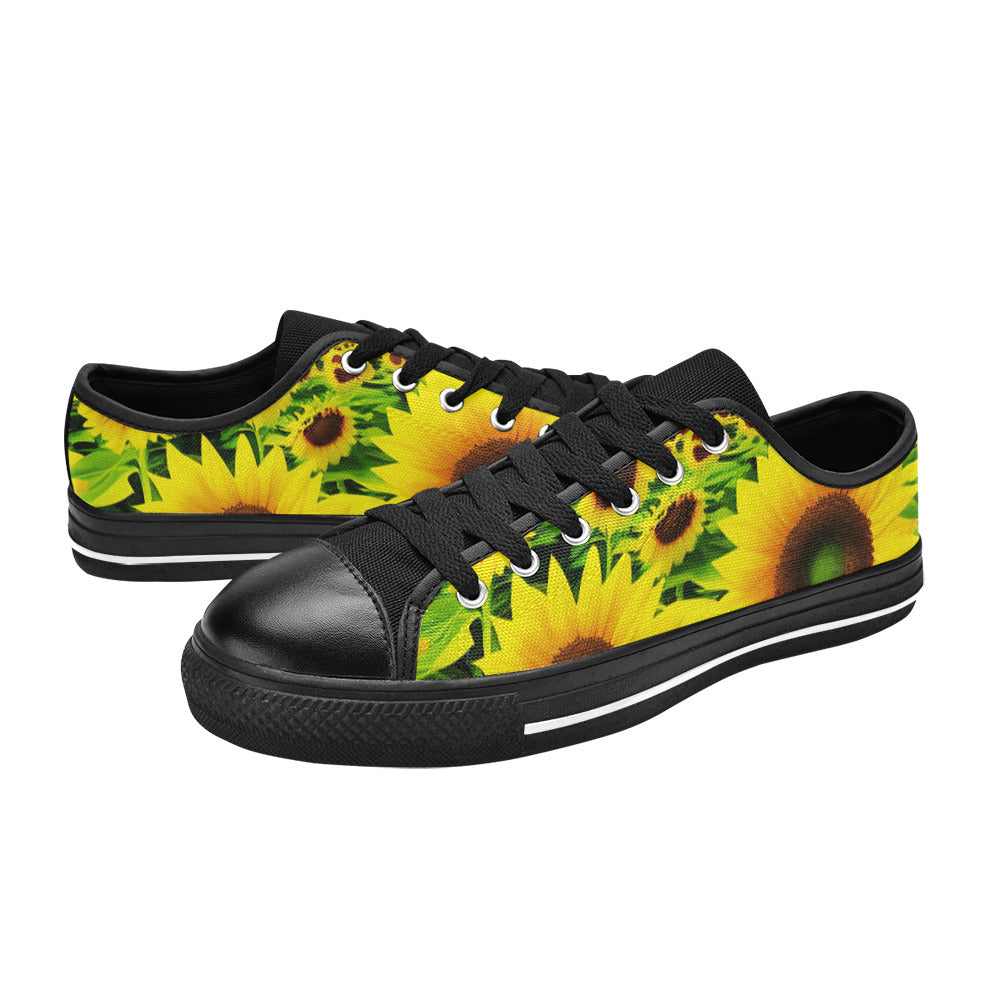 WOMEN'S Sunflowers Art 4 Canvas Wallpaper Art Sneakers