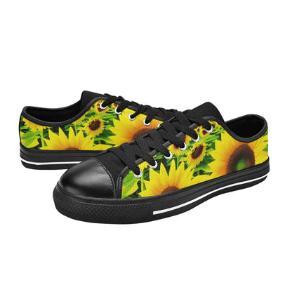 WOMEN'S Sunflowers Art 4 Canvas Wallpaper Art Sneakers