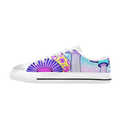 WOMEN'S Magic Mushrooms Art 2 Canvas Aesthetic Sneakers