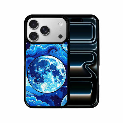 iPhone 17 Pro Case — Neon Winter Moon Seamless Cartoon Cute, Unique Phone Case Design