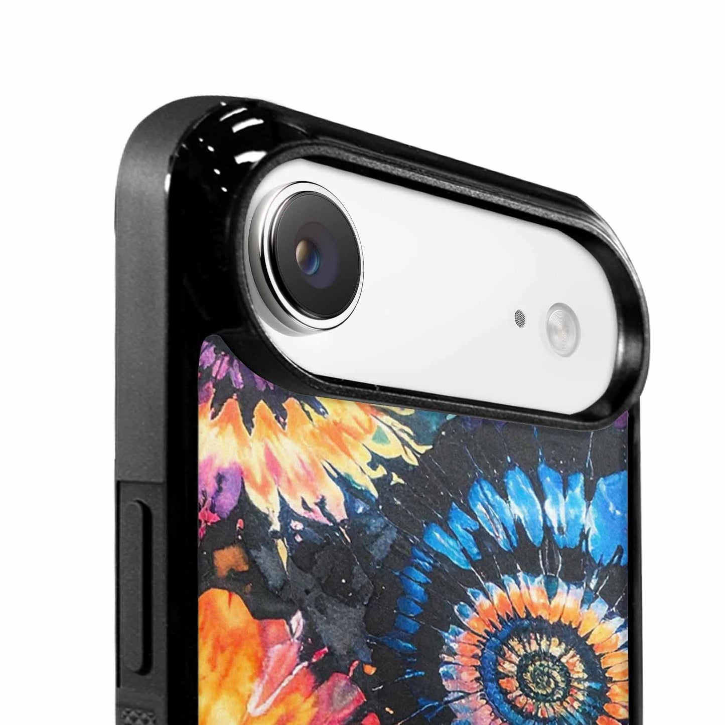 iPhone 17 Air Case — Black Blue Ink Tie Dye Tie, Original Design Phone Case