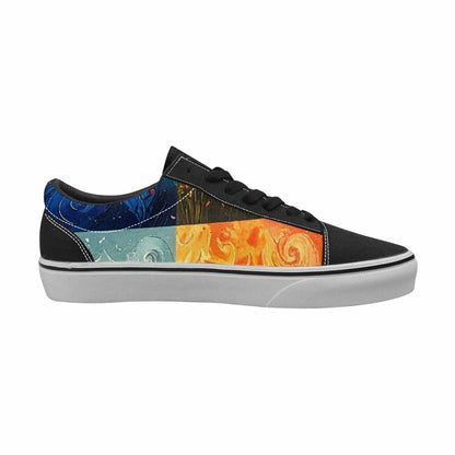 WOMEN'S Van Gogh-Style Swirl Canvas Lace-Up Cottagecore Shoes