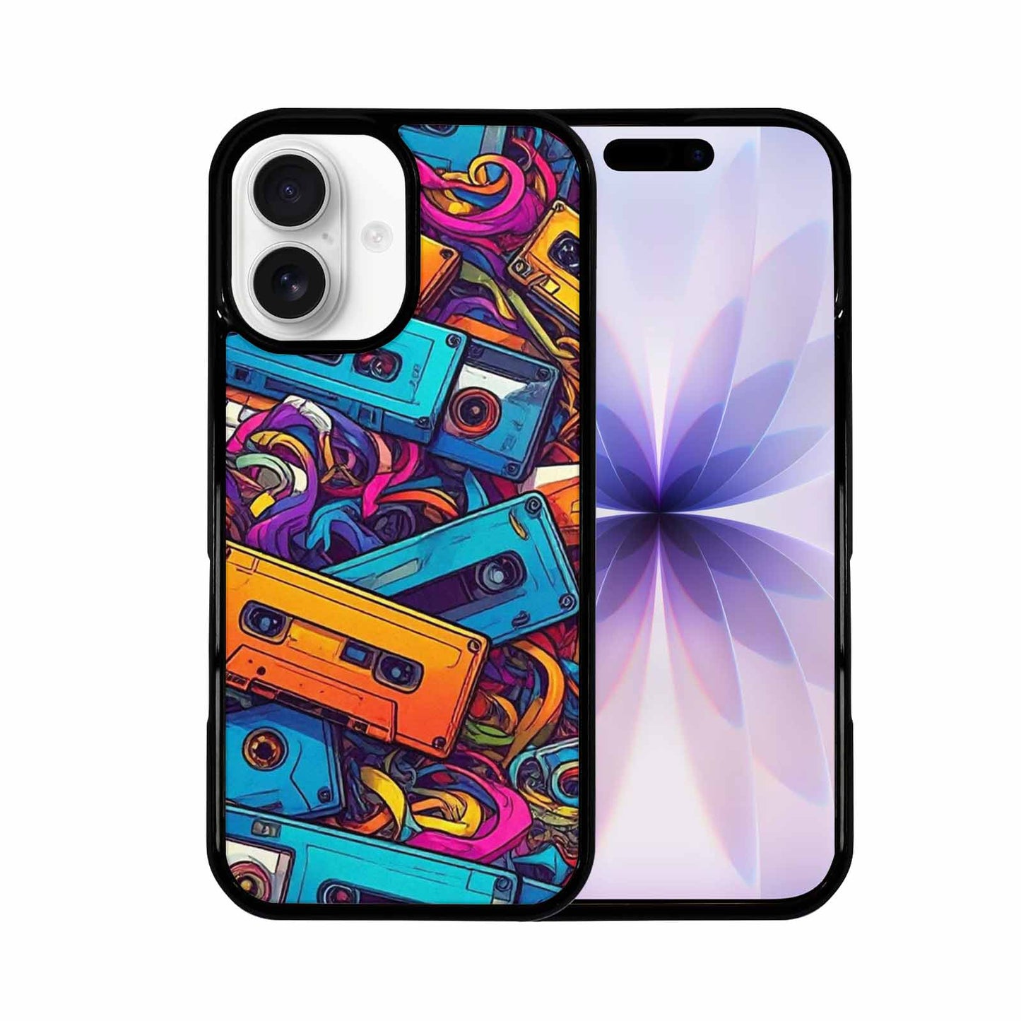 iPhone 17 Case — Retro Cassette Tape Pattern Retro Vintage, Custom Art Phone Cover