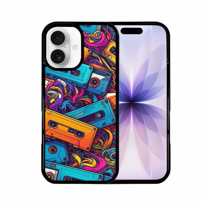 iPhone 17 Case — Retro Cassette Tape Pattern Retro Vintage, Custom Art Phone Cover