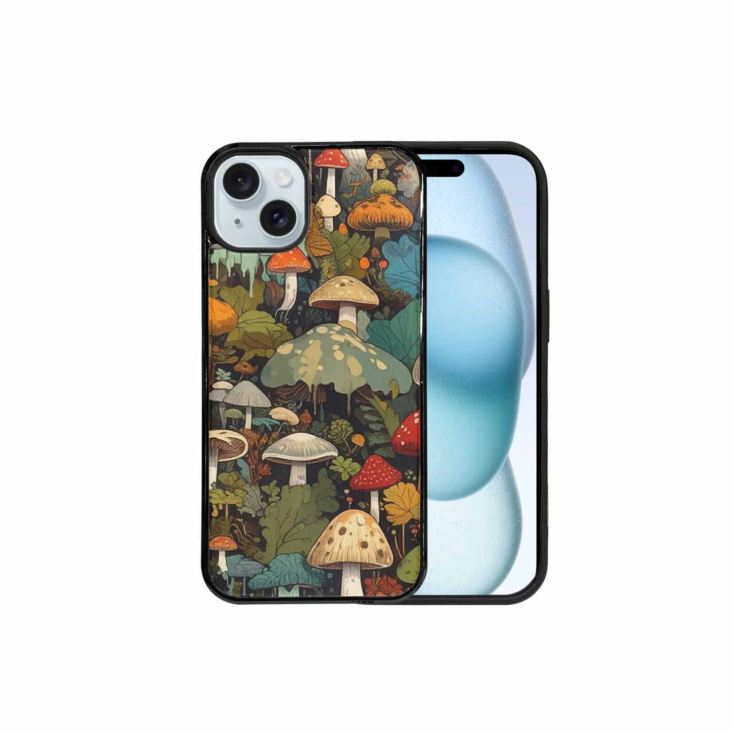 iPhone 15 Plus Case — Mushrooms Camomushrooms Patter Bki Personalized Phone, Customized Protective Case