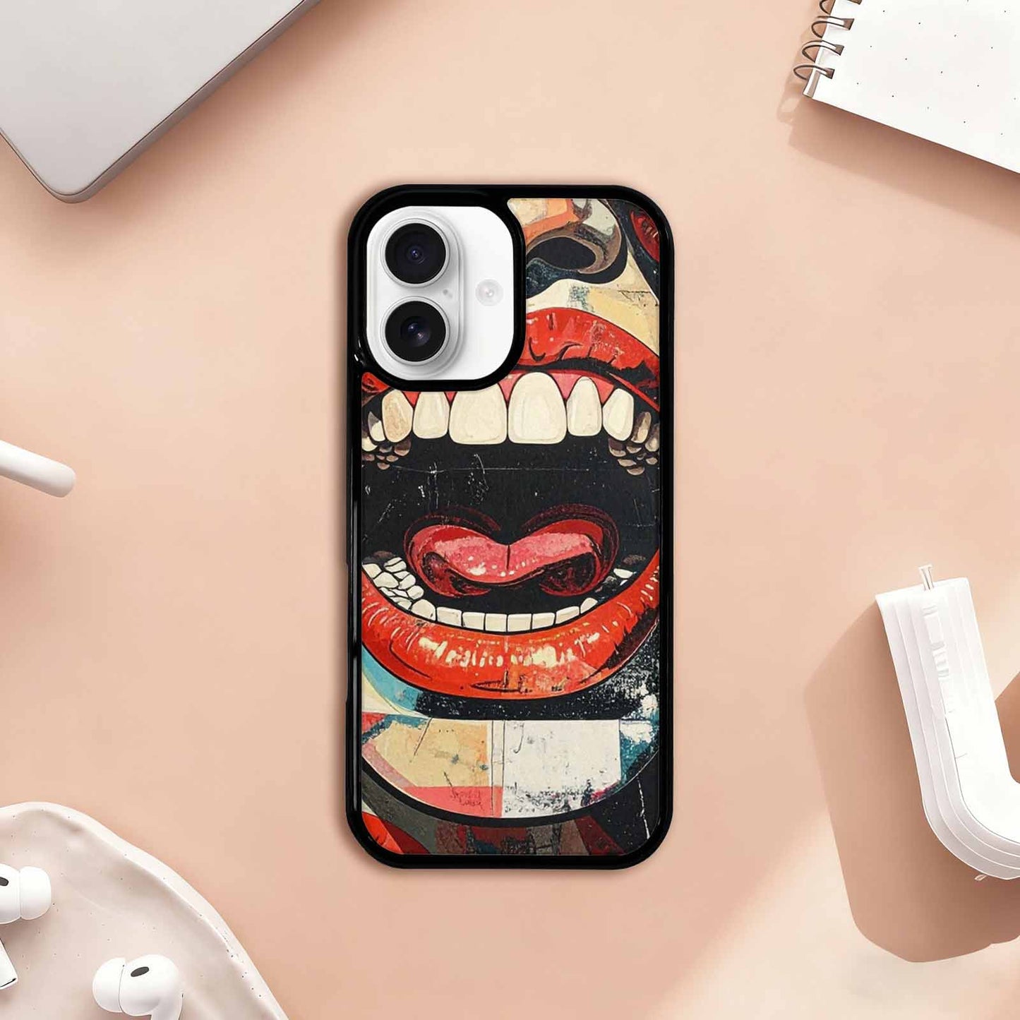 iPhone 17 Case — Googly Cartoon Mouths Cartoon Cute, Custom Phone Case