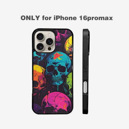 iPhone 16 Pro Max Case — 1000s Of Skulls Digital Camo Drip, Personalized Phone Case