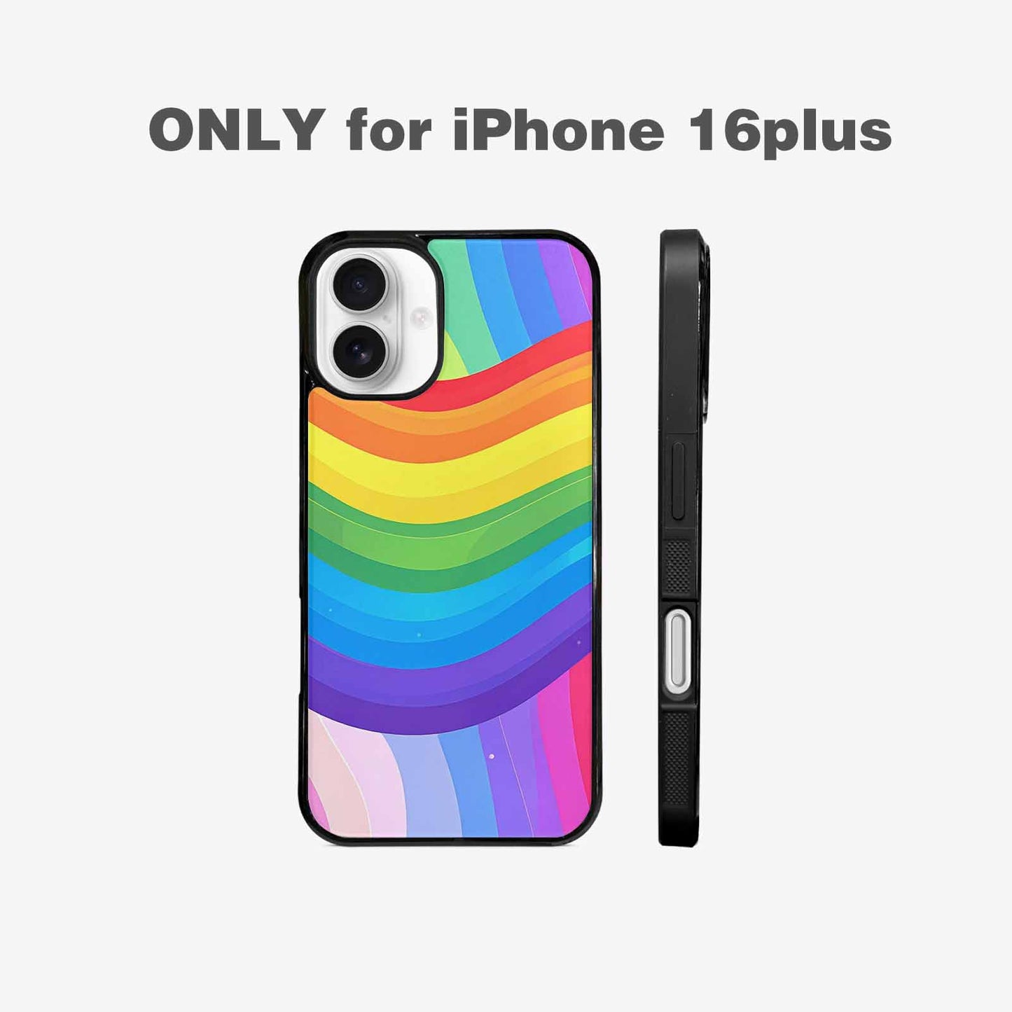 iPhone 16 Plus Case — Rainbow Pride, Custom Made Phone Cover