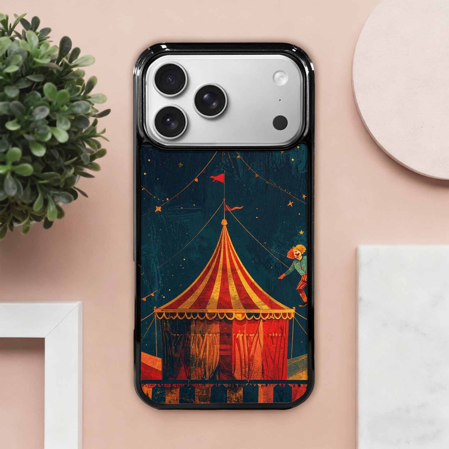 iPhone 17 Pro Max Case — Vintage Circus Art Pattern Retro Vintage, Custom Designed Case Cover