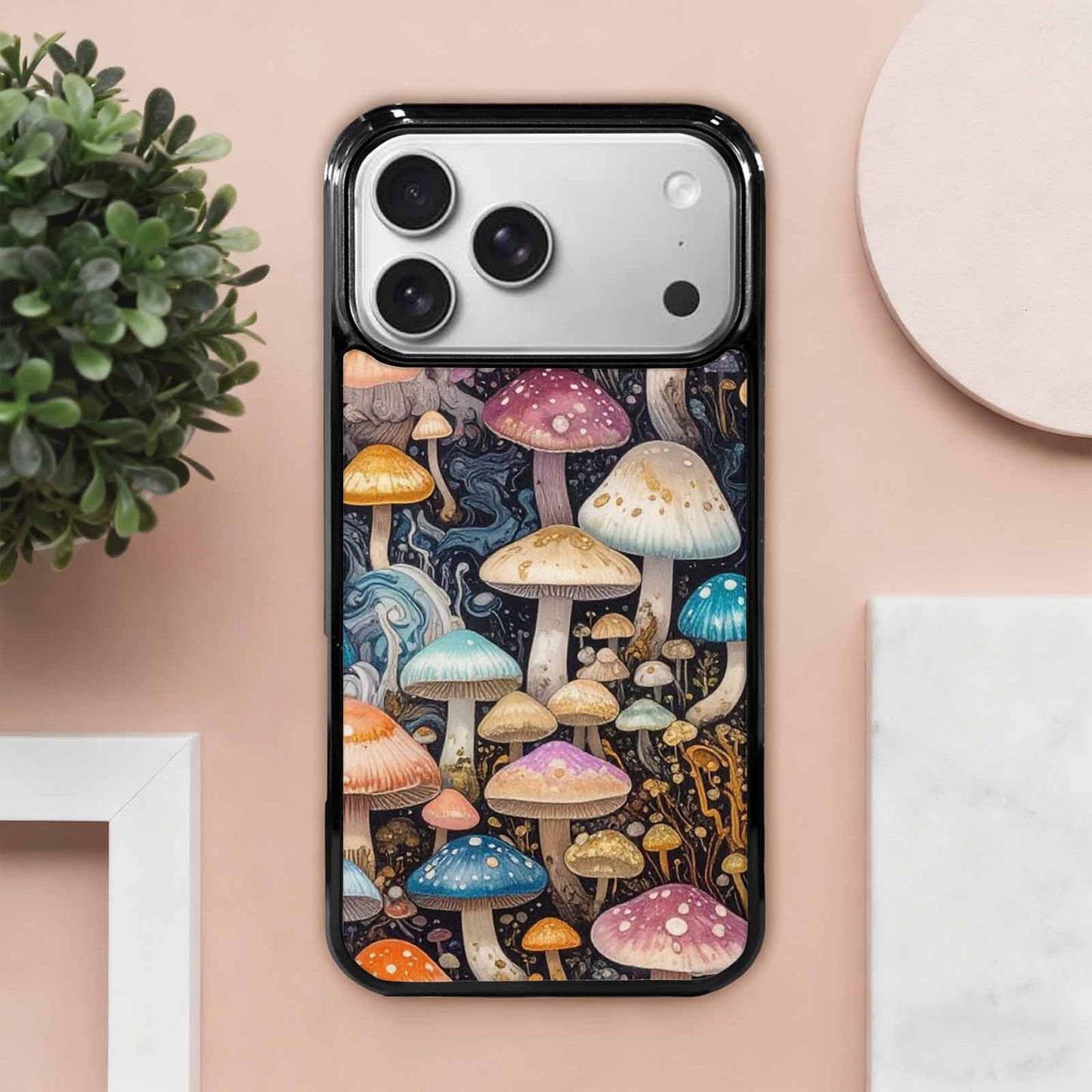 iPhone 17 Pro Max Case — Mushrooms Pattern Hundreds Of Original Art, Original Design Phone Case