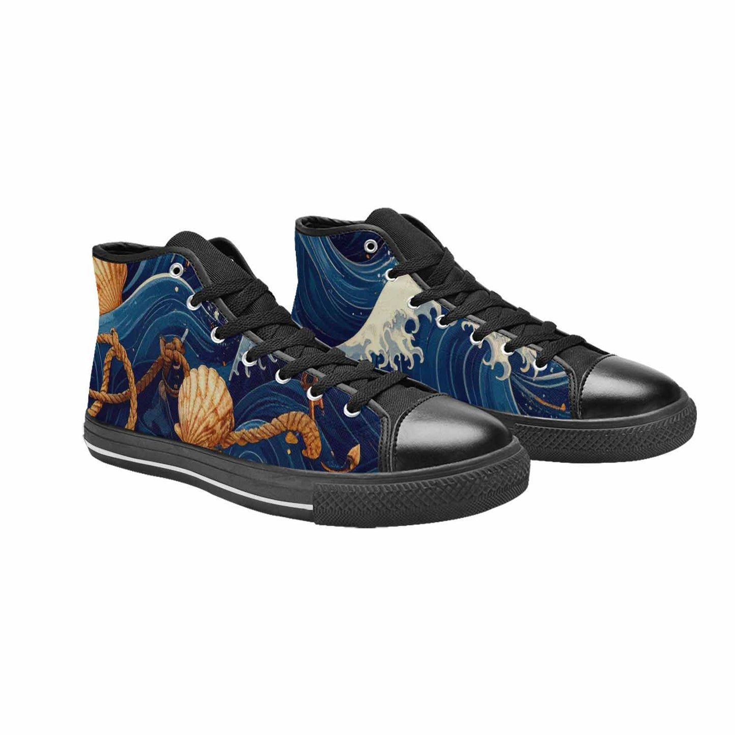 WOMEN'S Ocean Wave High Top Canvas Y2K Shoes