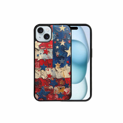iPhone 15 Plus Case — Patriotic Stars And Stripes American Stars, Custom Phone Case
