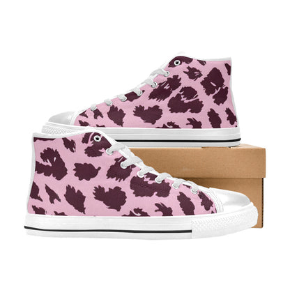 WOMEN'S Cc Animal Print High Top Canvas Cottagecore Custom Sneakers
