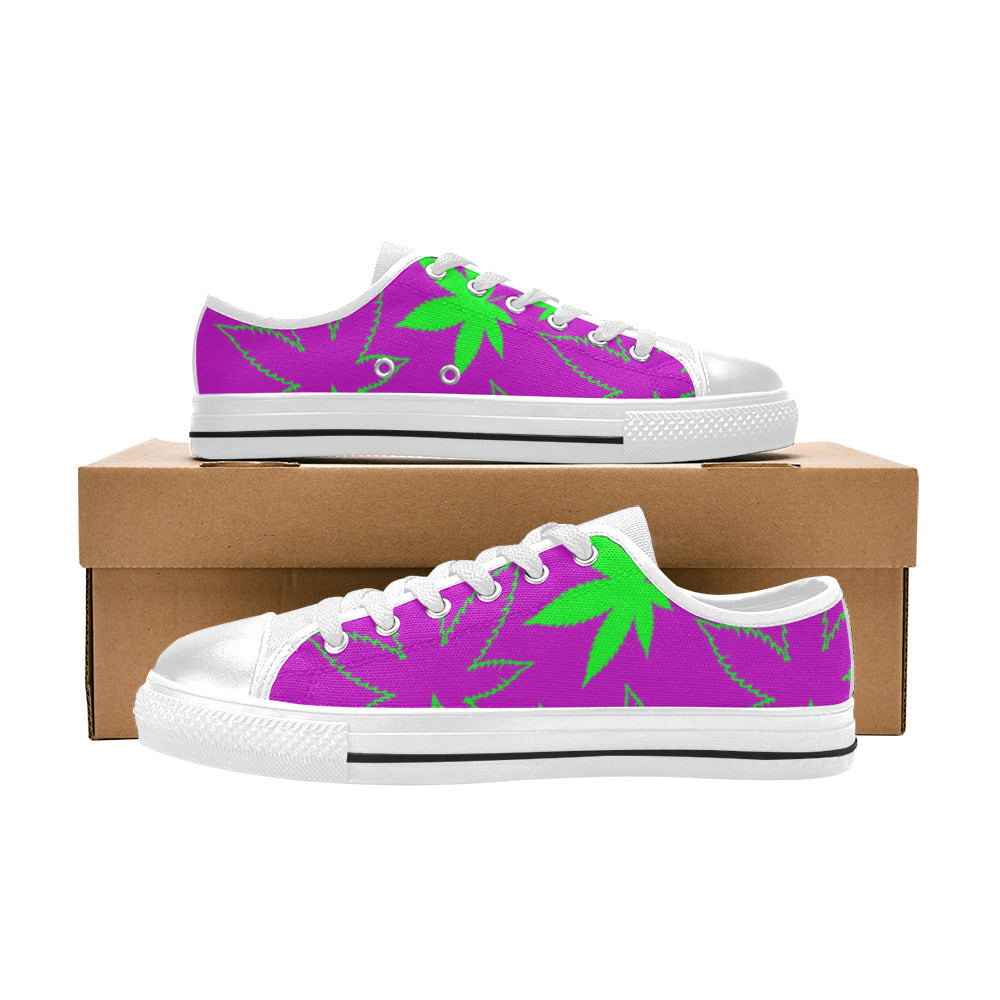 WOMEN'S Cc Weed 420 Art Canvas Neon Fantasy Sneakers