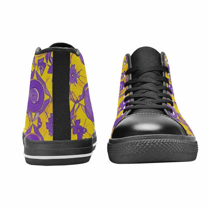 MEN'S Intersex Flag Color High Top Canvas Dark Academia Shoes