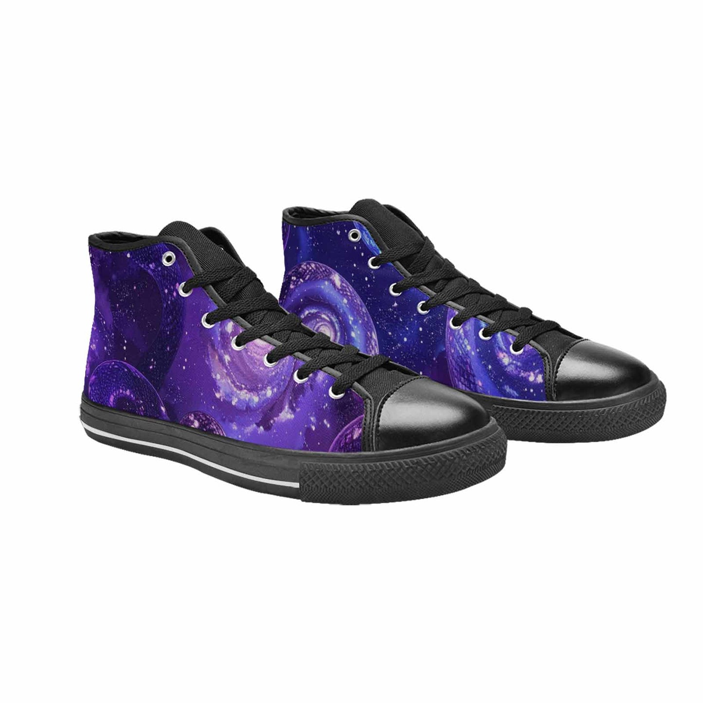 MEN'S Galaxy Snake Print High Top Canvas Vivid Sneakers