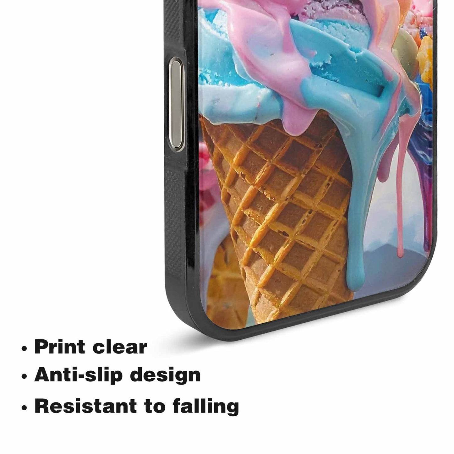 iPhone 16 Pro Max Case — Collage Of Overlapping Waffle Cone Icecream, Custom Phone Case
