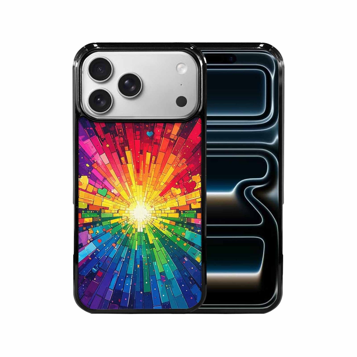 iPhone 17 Pro Max Case — Pixel Art Bit Burst Original Art, Original Design Phone Case