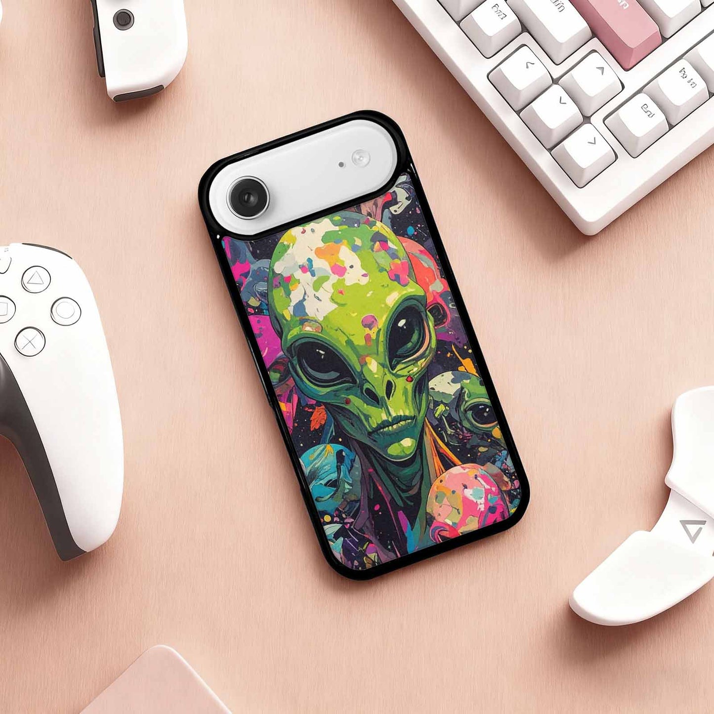 iPhone 17 Air Case — Aliens Camo Aliens Pattern Hundreds Alien, Custom Art Phone Cover