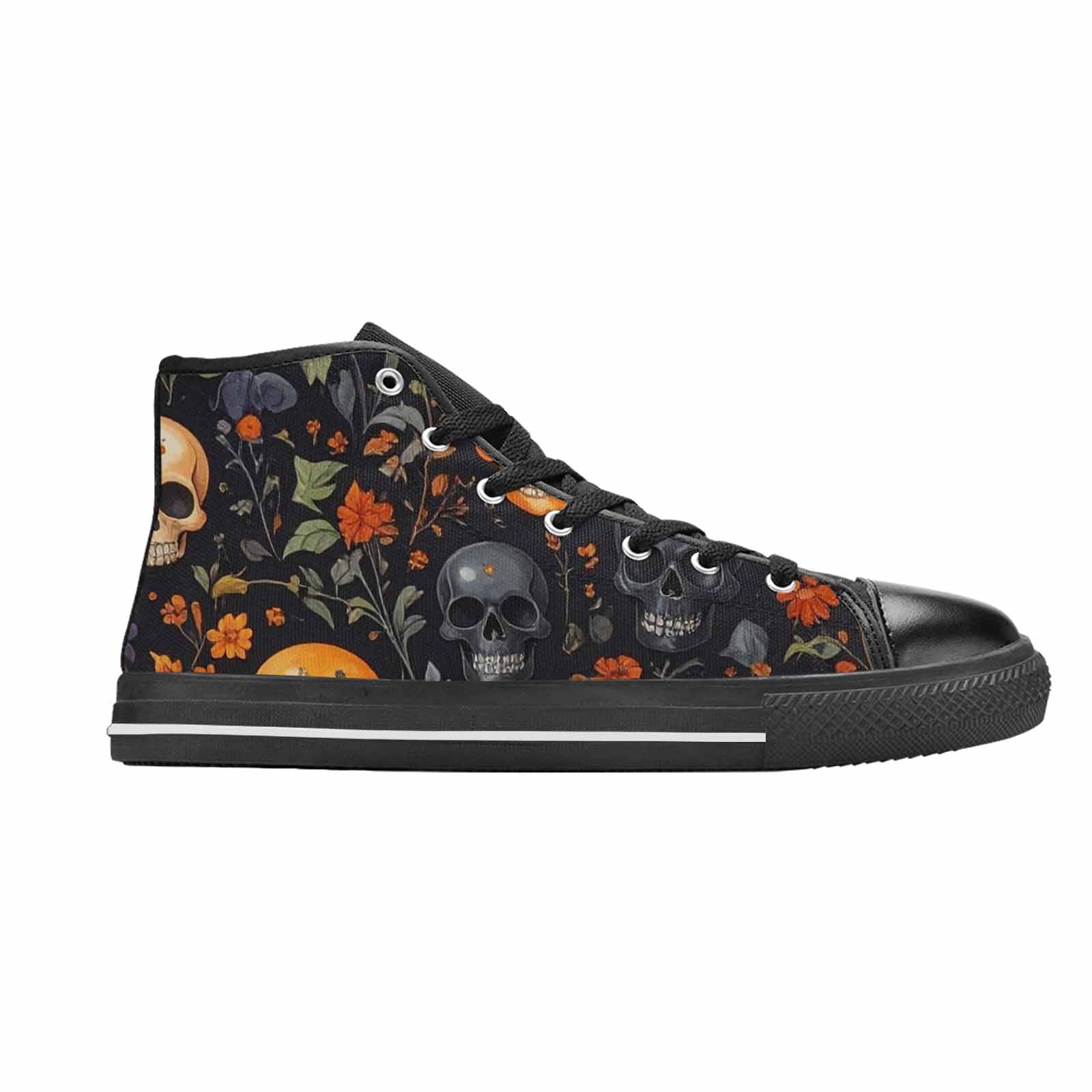 MEN'S Skulls - Halloween High Top Canvas Vivid Custom Sneakers