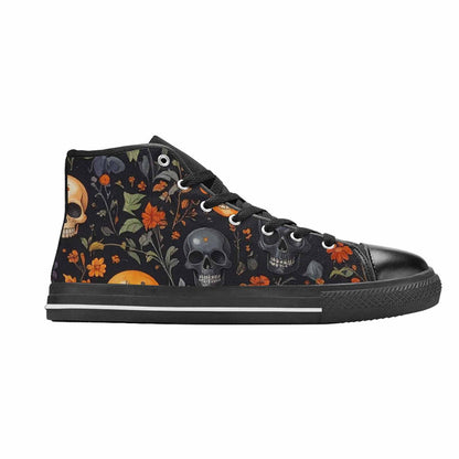 MEN'S Skulls - Halloween High Top Canvas Vivid Custom Sneakers