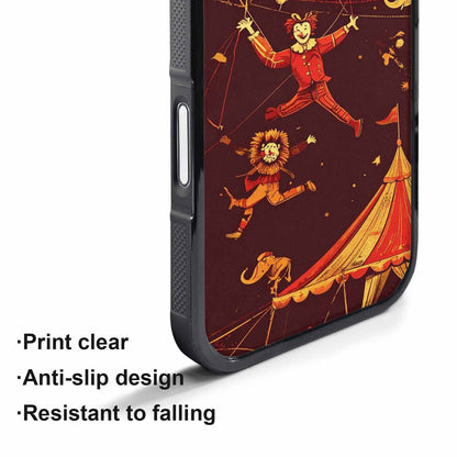 iPhone 17 Pro Case — Vintage Circus Art Pattern Retro Vintage, Custom Designed Case Cover